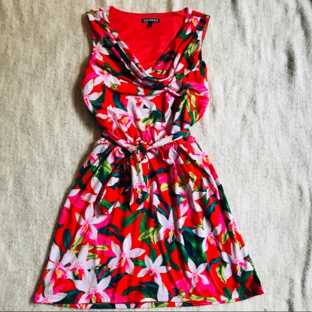 Express Tropical Floral Dress